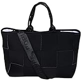 POPUPS Interwoven Large Neoprene Foldable Tote Bag, Weekender Bag for Women - Travel Crossbody Purse