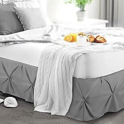 Nestl Grey Bed Skirt - Full Size, Pinch