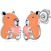 Capybara Earrings 925 Sterling Silver Cute Capybara Stud Earrings Capybara Gifts Jewelry for Women