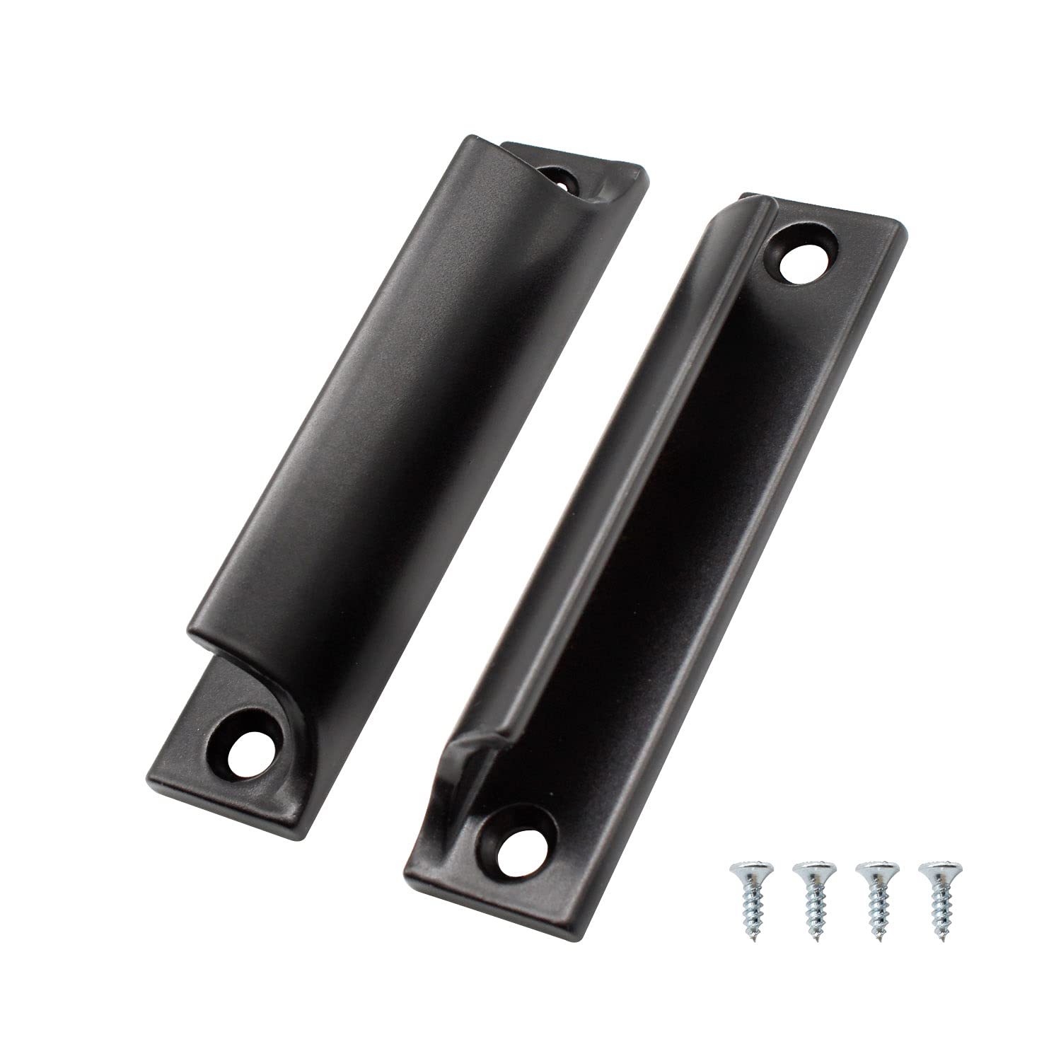 AMONENZ 2 x Sliding Door Handles, Aluminium Furniture Handle, Black Kitchen Furniture Handles, for Balcony Doors, Sliding Doors, Drawers