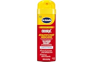 Dr. Scholl's ODOR-X ATHLETE'S FOOT MEDICATED POWDER SPRAY, 4.7 oz // 24-Hour Relief of Itching & Burning, Clinically Proven, Cures & Prevents Most Athlete's Foot, Destroys Odors Instantly