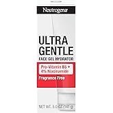 Neutrogena Ultra Gentle Face Gel Hydrator with Pro-Vitamin B5 & 4% Niacinamide Designed for Acne-Prone Skin, Lightweight Gel Cream Targets Uneven Skin Tone, Fragrance-Free, 5.0 oz