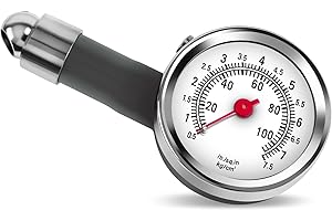 GUIRND Tire Pressure Gauge for Cars (0-100 Psi), Mechanical Tire Gauges for Tire Pressure, Tire Pressure Gauge Heavy Duty, Tire Air Gauge for Motorcycles, Trucks, Bicycles