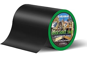 Felizshop 6" x 50' Butyl Deck Joist Tape for Wood Beams and Building Joists, Weather Resistant and Anti-Corrosion Self-Adhesive Flashing Tape for Deck Protection