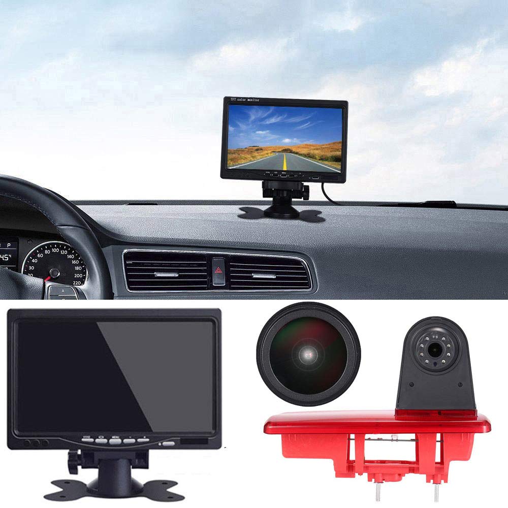 7'' Inch TFT LCD Color Auto Monitor + 1280x720 Pixel 1000 TV Lines HD Night Vision Rear View Backup Camera for FIAT Talento/Renault Trafic, III/Nissan NV300 Primastar/Opel Vauchall Vivaro