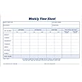 Adams Weekly Time Sheet, 1-Part, 5.5 x 8.5 Inches, Blue/White, 100 Sheets Per Pad, 2 Pack (9507ABF)