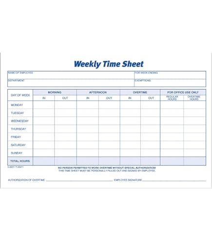 Time Ticket Example T&M Ticket Template Pdf 300 Sets Employee Weekly Time Sheets Weekly ...