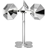 KOKMEYA Bird Scare Reflective Device,Silver, Wind Powered Spinning,Bird Scare for Outside, Keep Pigeon Woodpeckers and Seagull Away for Garden Patio Yard,1PCS