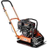 VEVOR 6.5HP Plate Compactor, 196CC Gas Engine, 2360 lbs Vibratory Compaction Tamper, 22.1x15.9 in Plate Power Jumping Jack Ta