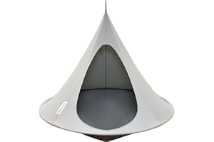 Double Cacoon Hanging Chair for Two – Cozy Indoor/Outdoor Hammock with Polyester Canvas, 440 lb Capacity, Includes 18ft Rope 