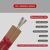 GELINTONG Floor Cord Cover 1.5m Cable Protector Trunking Hider Self-Adhesive PVC view 4