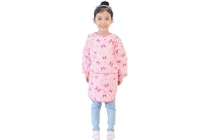 Plie Kids Waterproof Art Smock – Long Sleeve Apron for Painting, Baking, Sensory Play (Ages 1–10)