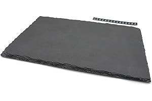 JIHAQUA Slate Tiles for Reptiles, Food Bowl Dish Feeding Slate Tortoise Habitat Accessories for Reptiles Tank (40 x 25 cm)