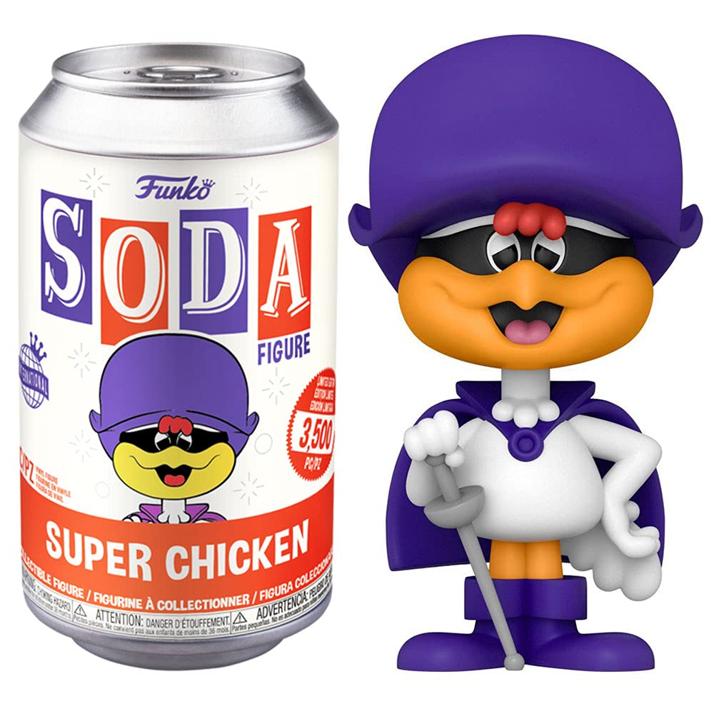 Funko Vinyl SODA, Super Chicken, Glow In the Dark, 1/6 Odds for Rare Chase Variant, Collectable Vinyl Figure, Gift Idea, Official Merchandise, Toys for Kids & Adults, TV Fans