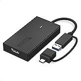 Plugable USB C to HDMI Adapter | Universal Video Graphics Adapter for USB 3.0 and USB-C Macs and Windows, Extend an HDMI Monitor up to 1440p@60Hz