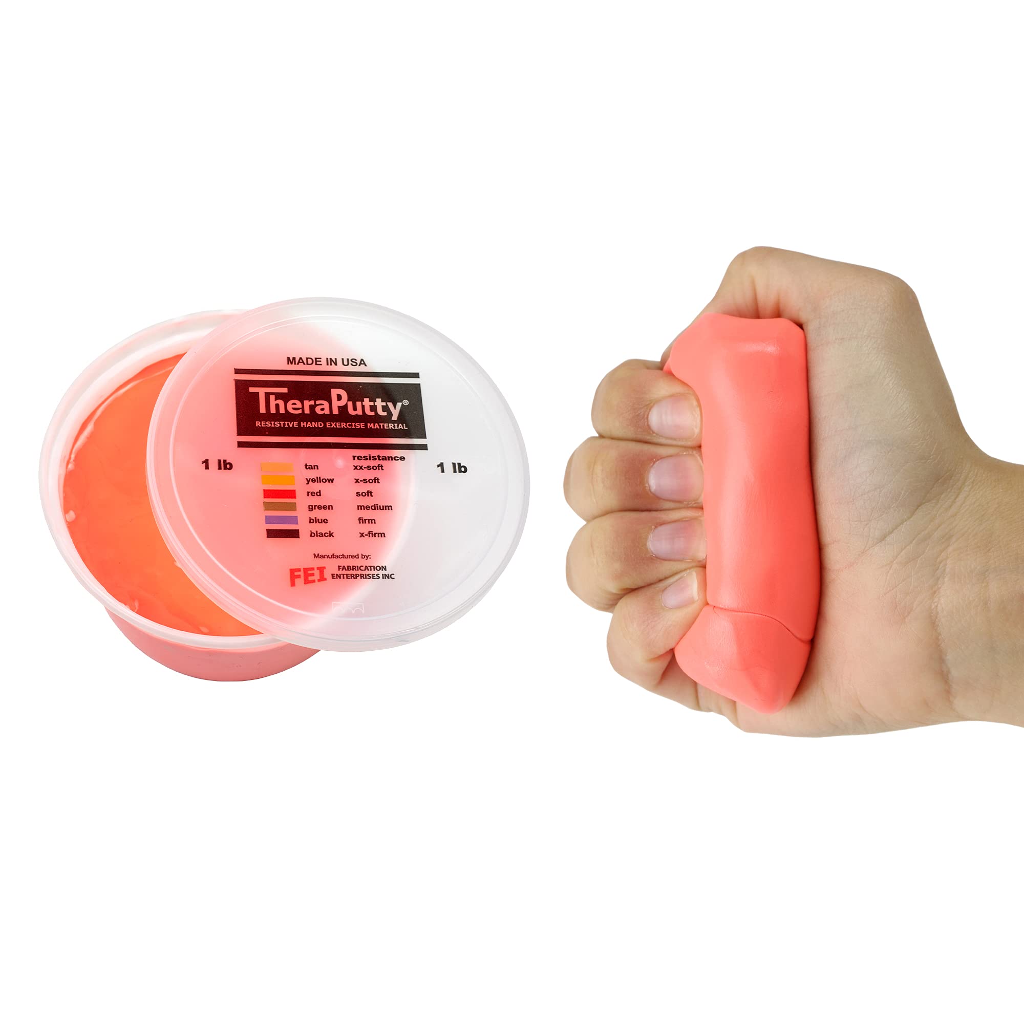 Cando TheraPutty - Therapeutic modelling clay - 1 lb - red (light)