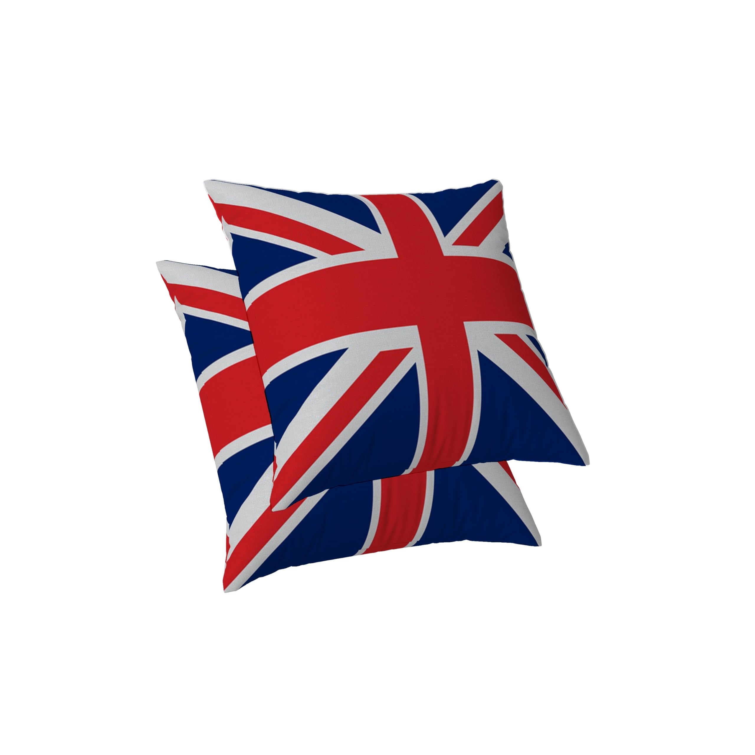 ggaimwf UK Flag Cushion Covers Union Jack Cushions British United Kingdom Flag Pillow Covers for Sofa Home Decorative Throw Pillowcase with Invisible Zip Chair Bedroom Living Room 60x60cm Set of 2
