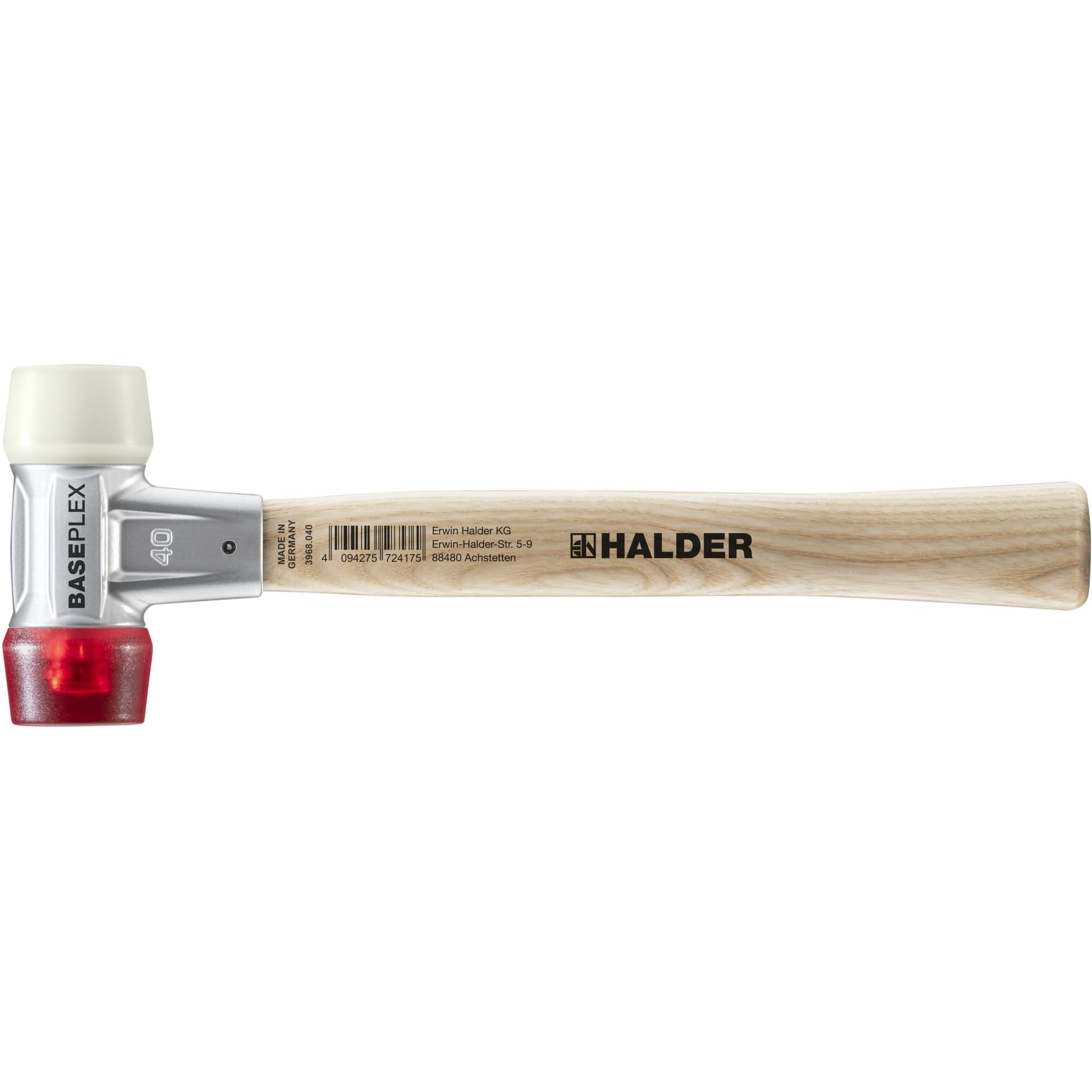 Halder 3968040 40 mm EH 3968 "Baseplex" Soft-Face Mallet - Multi-Colour