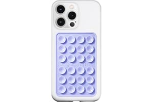 PKYAA Anteel MAX Silicone Suction Phone Case Adhesive Mount, Upgraded Super Strong Grip, Durable, Easy to Use, Hands-Free Sticky Phone Holder for Selfies, Tiktok Videos, 2.56"x3.94" (Lavender)