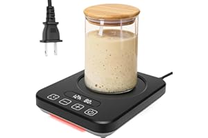 Sourdough Starter Warmer Mat, 12H Timer Precise 1°F Temperature Control (70 to 100°F) Smart Sourdough Starter Warmer Fit for 
