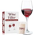 YARKOR Wine Filter 24 Packs, Stops Red Wine Headaches Nausea, Wine Allergy Sensitivity Prevention. Reducing The Excess Levels of Tannin Acid and Other Proteins
