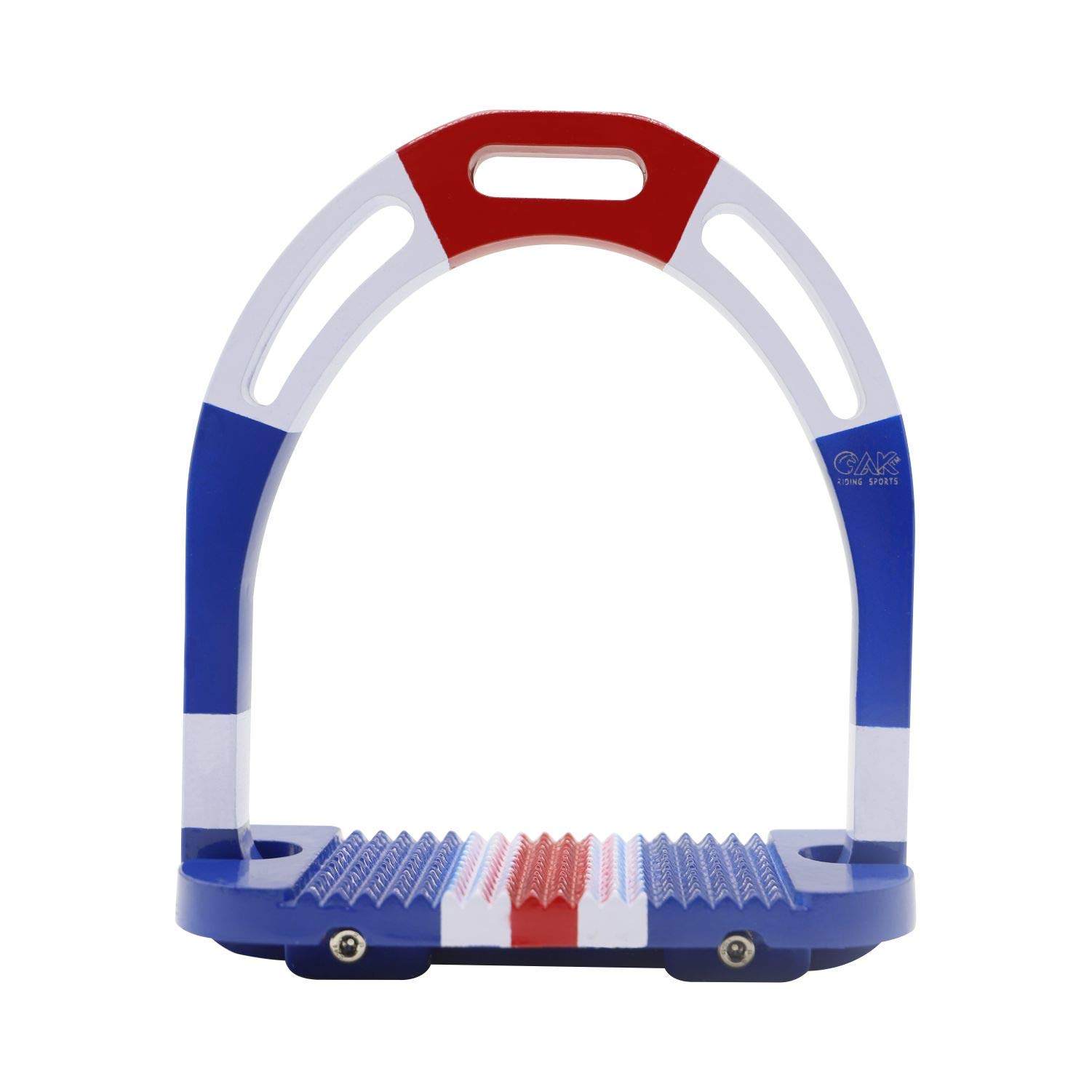 AK Aluminum Light Weight Horse Riding Equestrian Stirrups with Coated Colors (UK Flag, 4.75'')