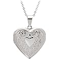 Paialco Stainless Steel Heart Shaped Locket Pendant Necklace for Women