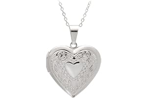 Paialco Stainless Steel Heart Shaped Locket Pendant Necklace for Women