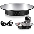 Jetec Motorized Rotating Display Stand 360 Electronic Turntable Display Spinner Stand with 7.87inch/17.6lbs Load Mirror Cover and USB for Photography Products Shows, Jewelry, Watch, 3D Models, Cake