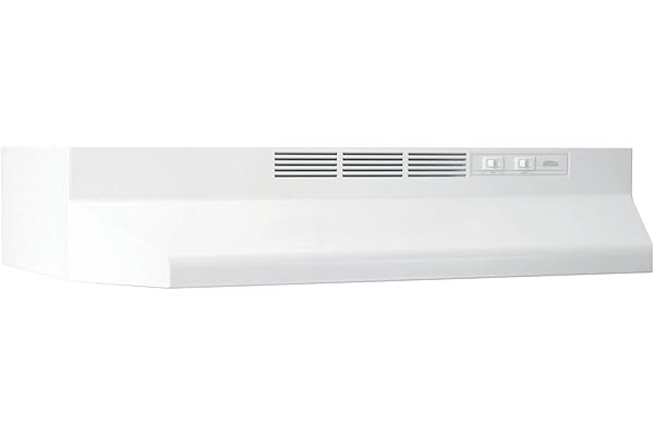 Broan-NuTone BUEZ130WW Non-Ducted Ductless Range Hood with Lights Exhaust Fan for Under Cabinet, 30-Inch, White