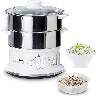 Tefal VC1451 Steam Cooker 2 Stainless Steel Baskets 6 L 900 W 24 cm