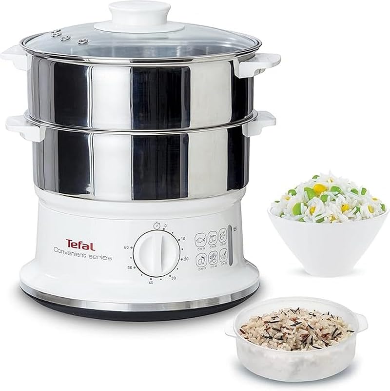Tefal VC1451 Steam Cooker 2 Stainless Steel Baskets 6 L 900 W 24 cm