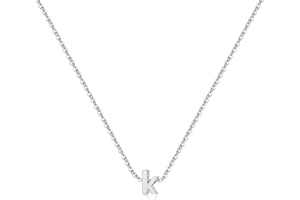 MONOOC Initial Necklaces for Women, 14K Gold Plated Lowercase Letter Necklace for Women Girls Personalized Minimalist Monogram Name Necklace Tiny Gold Initial Necklaces for Women Girls Kids Jewelry