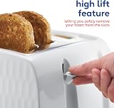 Russell Hobbs Honeycomb 4 Slice Toaster White Textured 1500W 6 Browning view 4