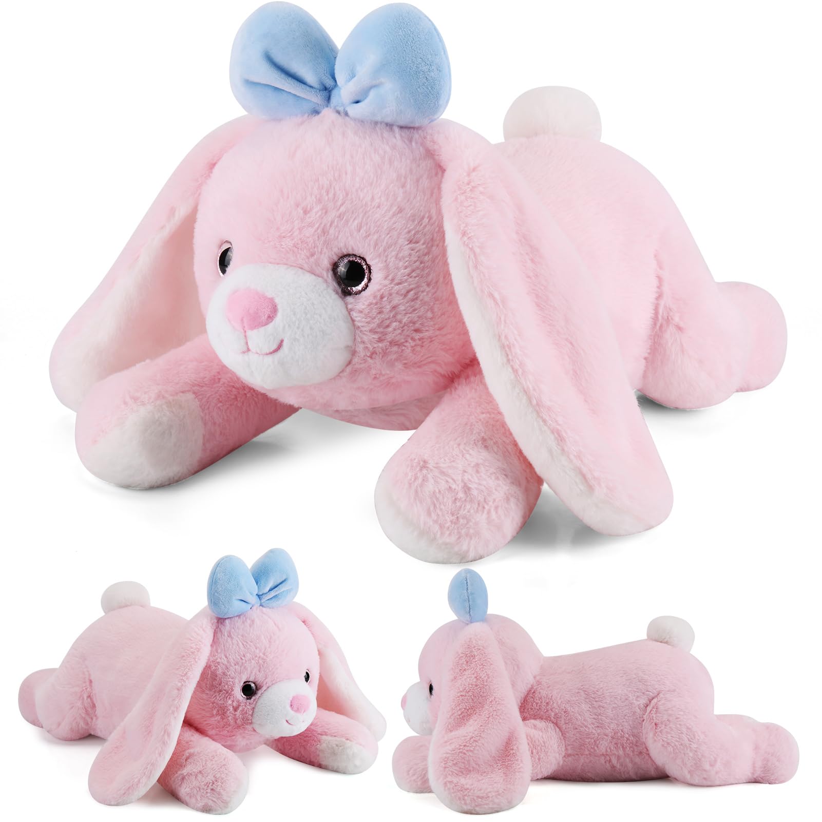 gnomantic Bunny Weighted Stuffed Animals - 12 Inch 1.0 Pounds Weighted Plushies Rabbit - Small Plush Bunny Stuffed Animals Pillow - Cute Plush Toys Gifts for Kids & Adults