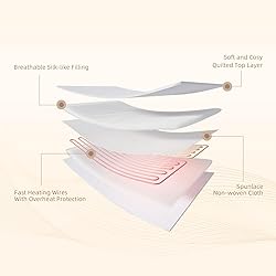 Bwarm Premium Quilted Heated Mattress Pad Twin