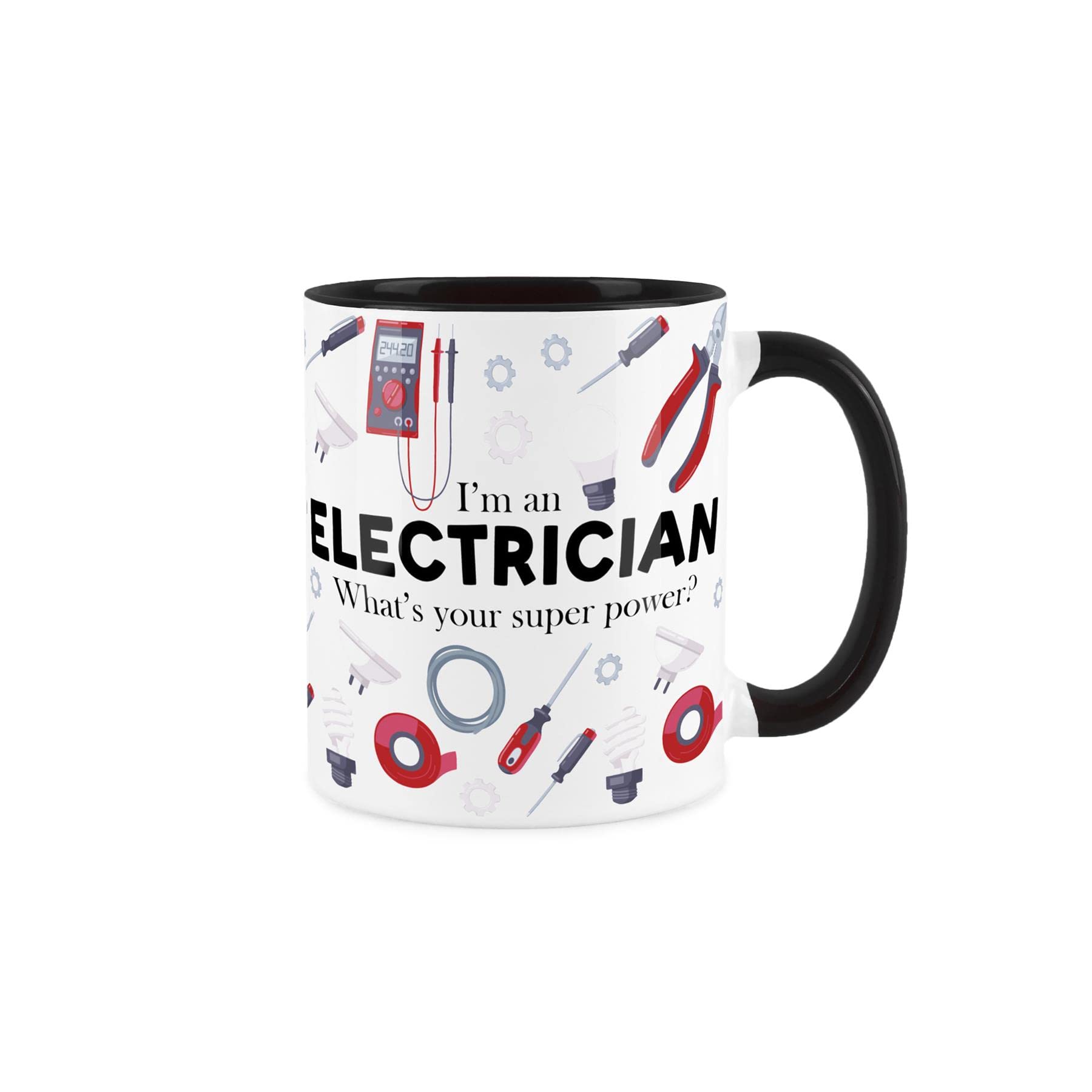 Electrician Mug Fun Trades Gift - White Coffee/Tea Present