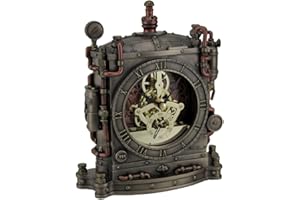 VERONESE DESIGN The Grand Machine Steampunk Style Bronze Finished Mantel Clock