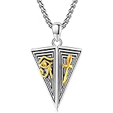 KoyeKei Egyptian Necklace Anubis/Bastet Goddess/Isis/Cleopatra/Eye of Horus Pendant 925 Sterling Silver Egypt Jewelry Gifts for Women Men