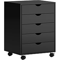 Sogesfurniture Filing Cabinet with Wheels for Home Office, Under Desk Vertical File Cabinet, Storage Cabinet for A4 Letter Do