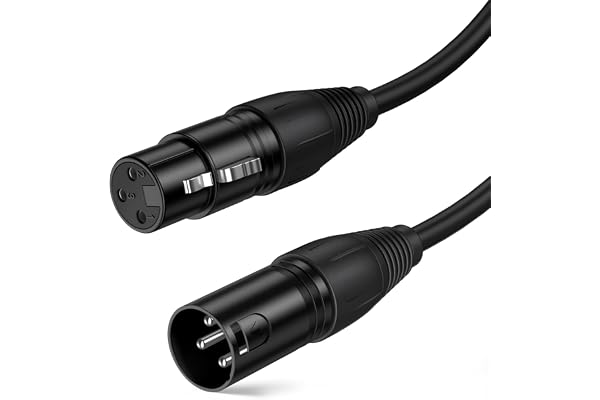 CableCreation XLR Cable 6 FT, XLR Male to XLR Female Balanced 3 PIN XLR Microphone Cable XLR Cord Compatible with Shure SM Mi
