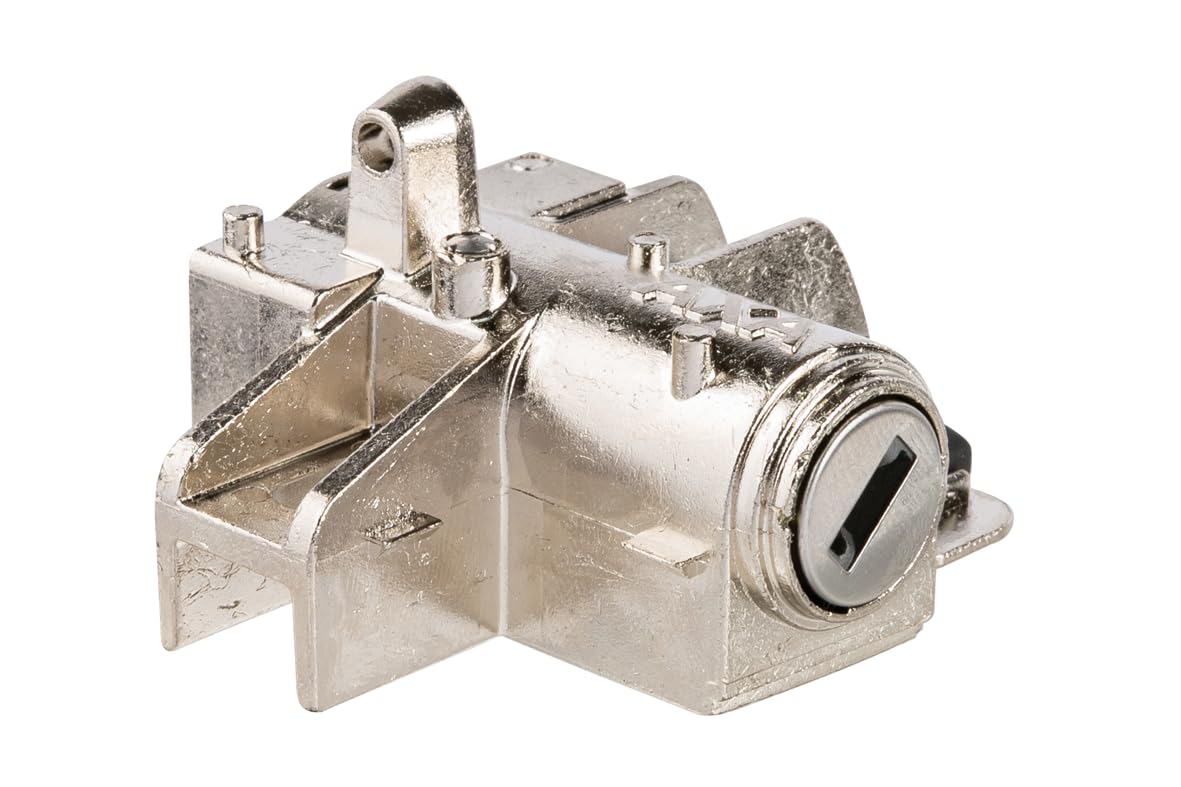 AXA Bosch 2 Tube Battery Pack Lock - Silver, N/A