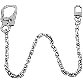 Ahiller Punk Chains for Pants Wallet Car Keys Pocket Jeans Belt with Double Locking Key Carabiner Clip,Goth Accessories