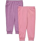 Hanes Baby-Boys Pure Comfort Baby French Terry Joggers, Baby Girl and Baby Boy Pants, 2-Pack