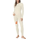 WIHOLL Long Johns Thermal Underwear for Women Fleece Lined Base Layer Pajama Set Winter Clothing