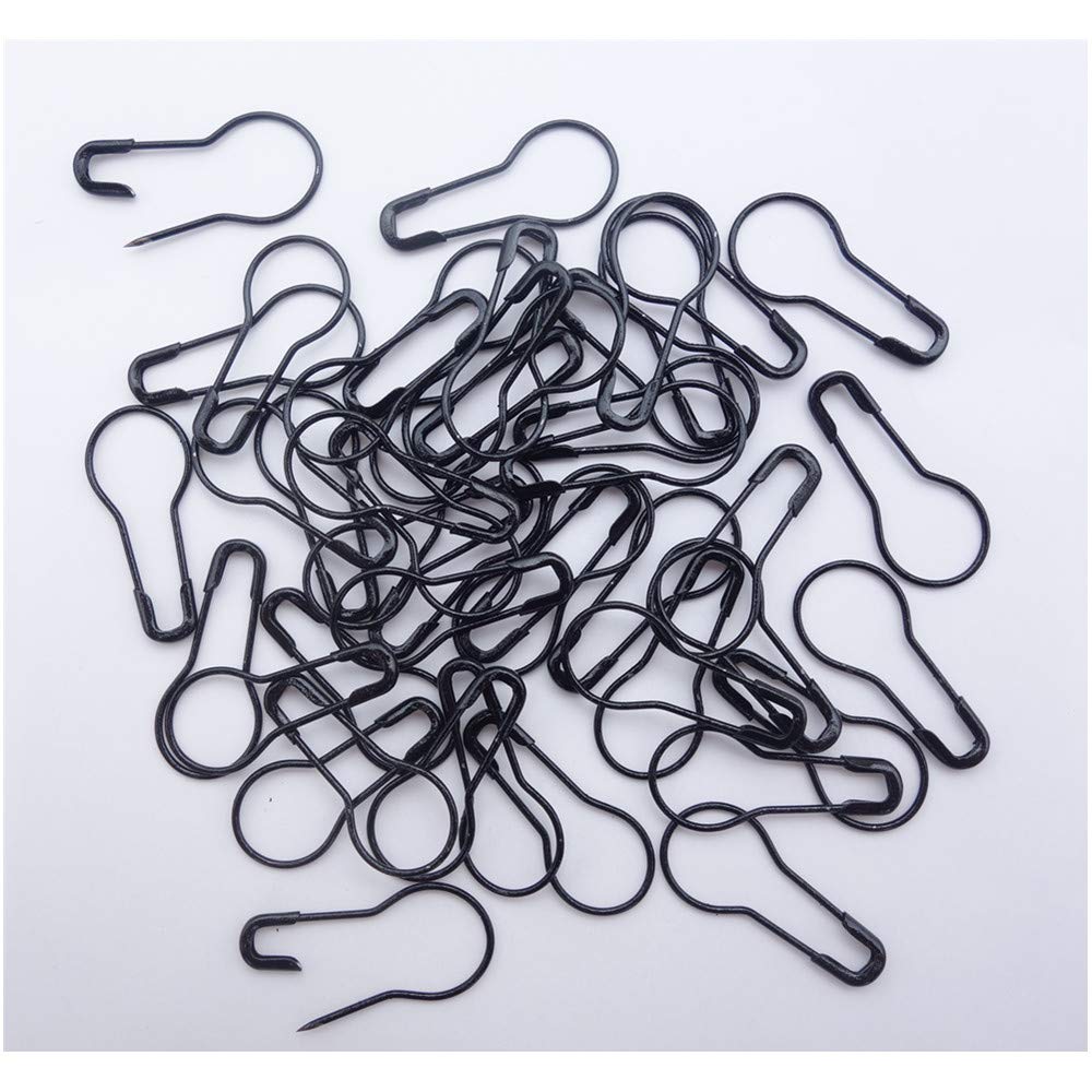 1000Pcs Metal Black Safety Pins/Bulb Pin/Gourd Pin/Calabash Pin for Clothing Crafting and DIY Home Accessories, Suitable for The Tailor