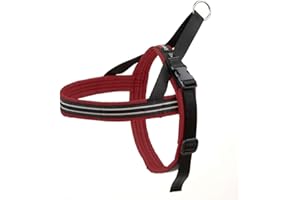 ComfortFlex Sport Dog Harness – No-Choke, Fully Padded, Non-Chafing Harness with Control Handle – Reflective, Lightweight, Adjustable for Active Dogs - Large, Bordeaux