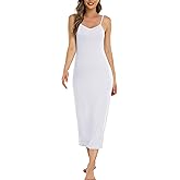 Vlazom Women Full Slips Sexy Soft Slip Dress for Under Dress Spaghetti Strap Cami Slip Chemises V Neck Negligee S-3XL