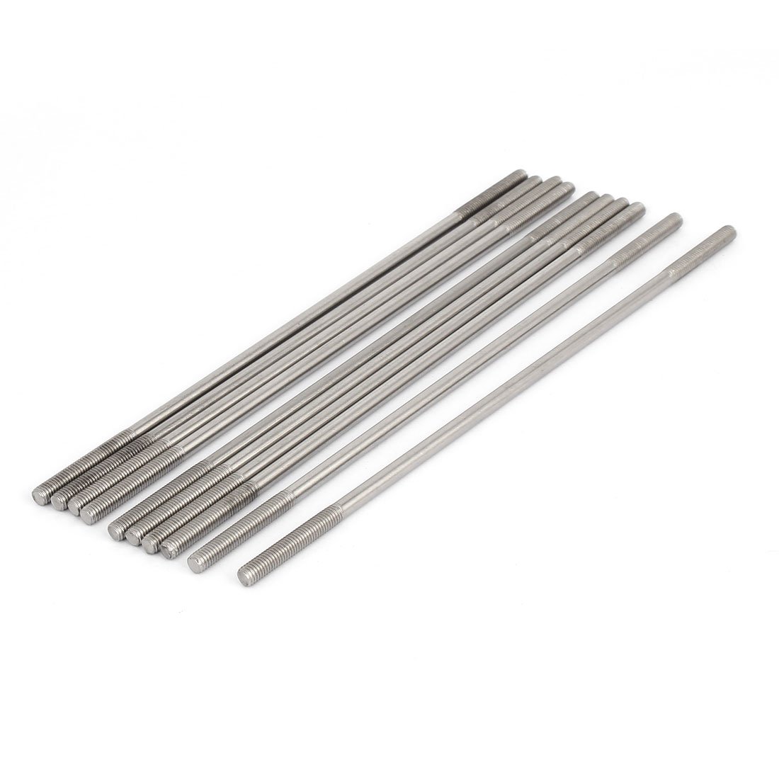 Sourcingmap M5x190mm 304 Stainless Steel Double End Threaded Stud Screw Bolt 10pcs