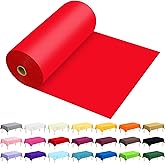 JHDZDHY 54 Inch X 300 Feet Plastic Table Cover Roll Premium Disposable Plastic Tablecloth for All Type/Shape Tables | Picnic, Party, Banquet, Birthdays, Weddings (Red, 54 Inch X 300 Feet)